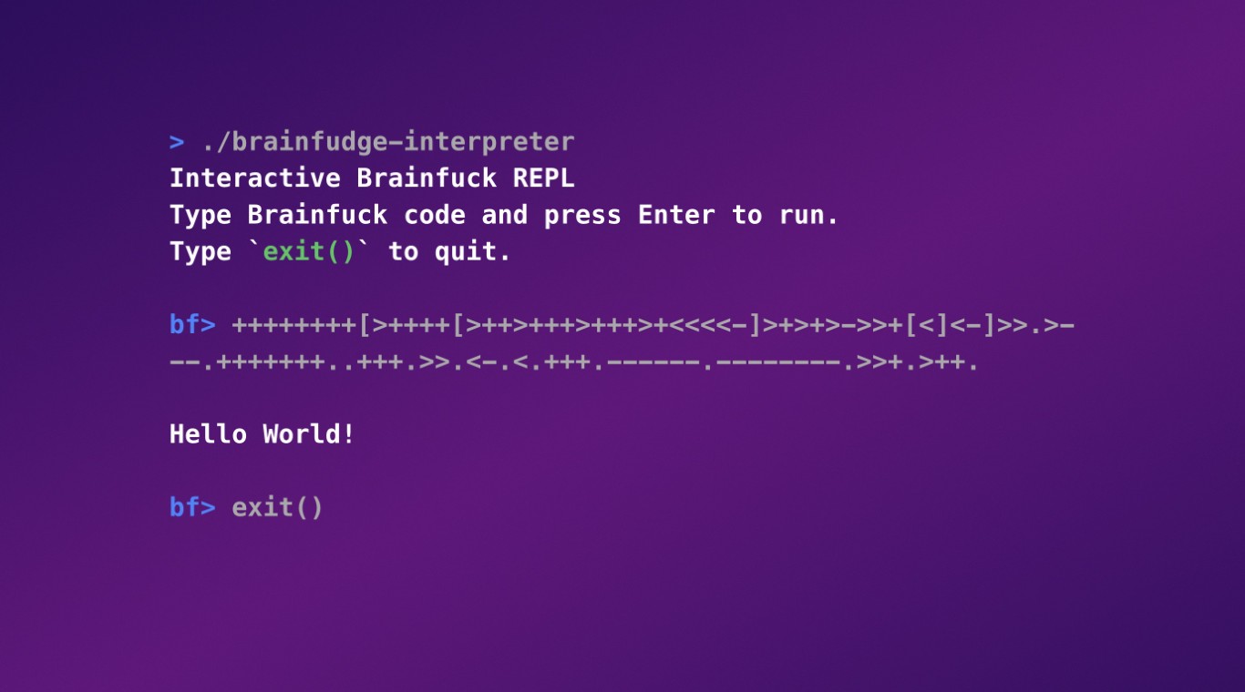 Brainfudge Interpreter